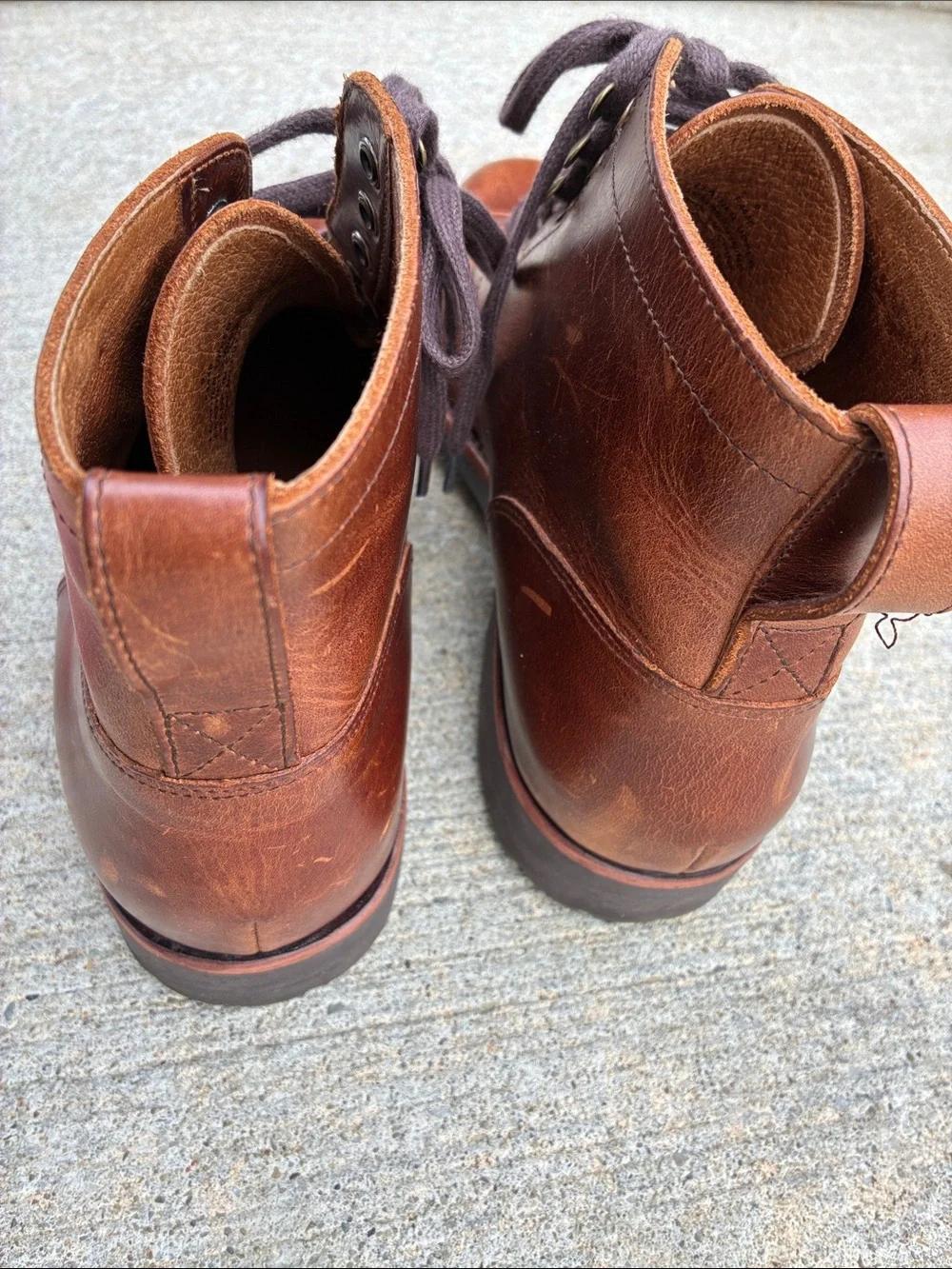 J. Crew Men's F 4446 Kenton Leather Cap toe boots